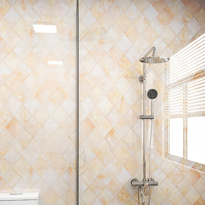 Lisslune | Marbling Peel & Stick Tile Stain Resistant Single Tile for Bathroom Splashback