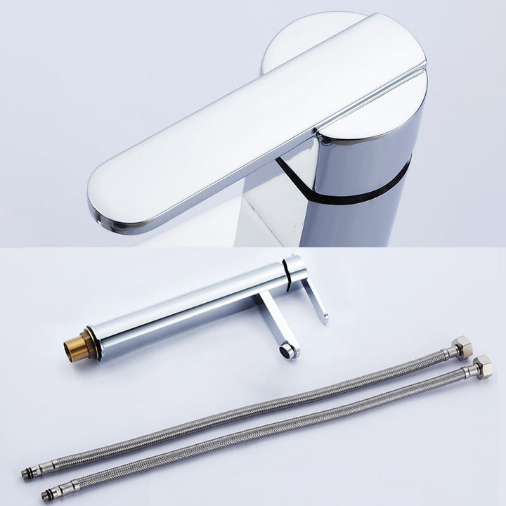 Lisslune | Bathroom Faucet Brass Lever Handle Single Hole Sink Faucet