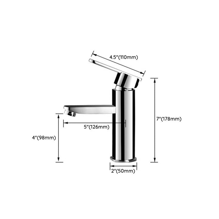 Lisslune | Bathroom Faucet Brass Lever Handle Single Hole Sink Faucet