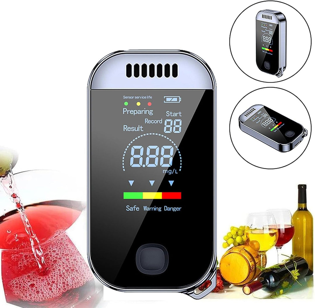 Lisslune | Professional Breathalyzer Alcohol Meter | High-Precision, Contactless Design & Ideal for Home, Camping, or Safe Driving