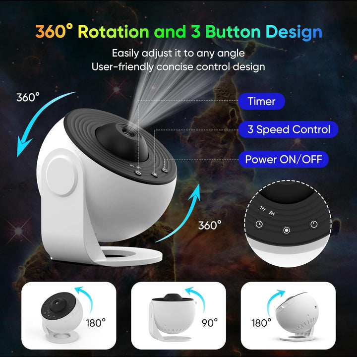 Lisslune | 360° Planetarium Projector | Improved Relaxation and Stress Relief
