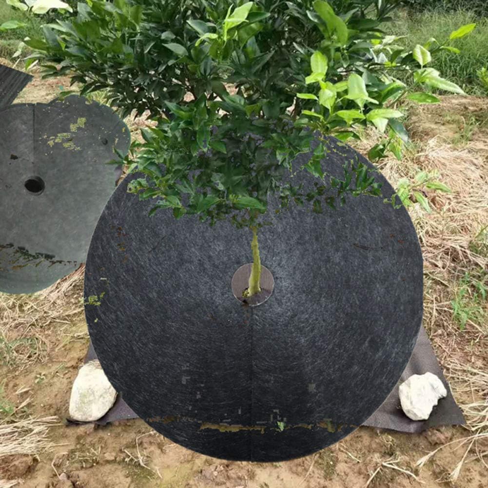 Lisslune | Weed fleece tree disk – Breathable root protection mat for garden and plants