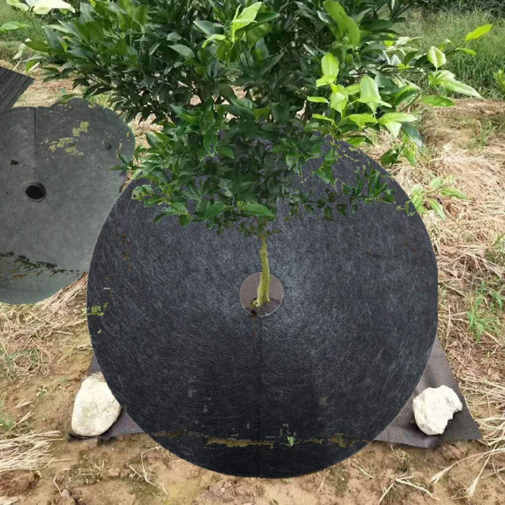 Lisslune | Weed fleece tree disk – Breathable root protection mat for garden and plants