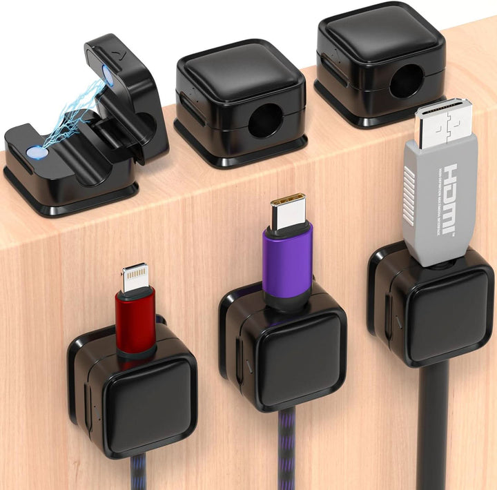 Lisslune | Magnetic Cable Organizer Clip for Desk & Office