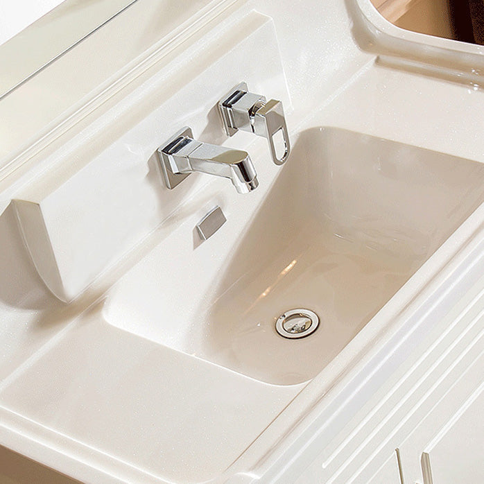 Lisslune | Wall Mounted Faucet Brass Lever Handle Bathroom Faucet Hand Shower