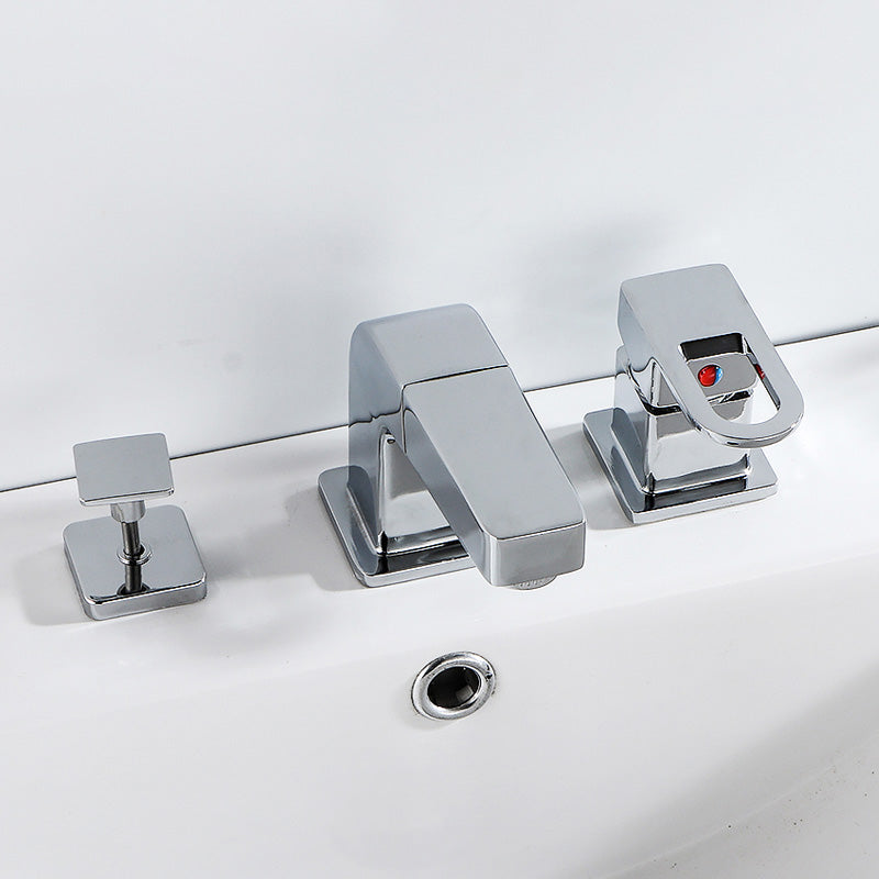 Lisslune | Wall Mounted Faucet Brass Lever Handle Bathroom Faucet Hand Shower