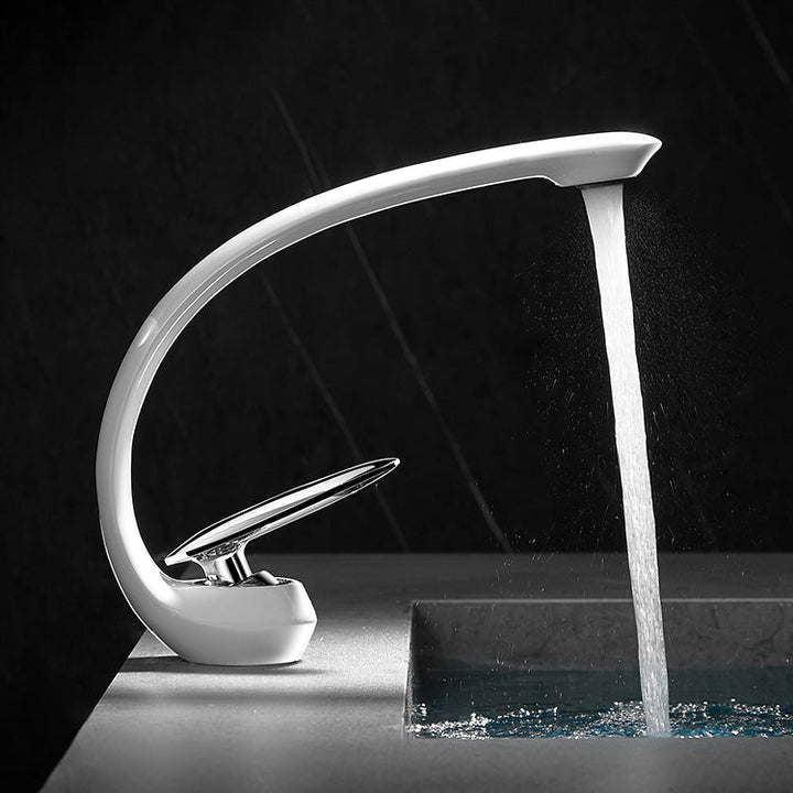 Lisslune | Unique bathroom waterfall faucet brass sink tap