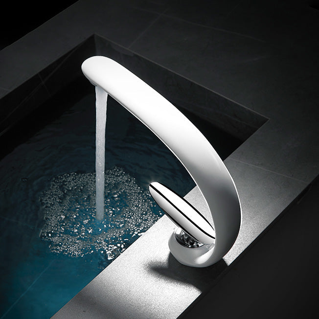 Lisslune | Unique bathroom waterfall faucet brass sink tap
