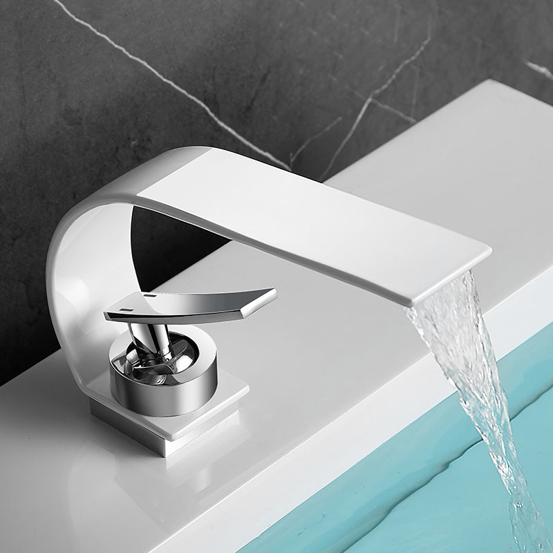 Lisslune | Unique bathroom waterfall faucet brass sink tap