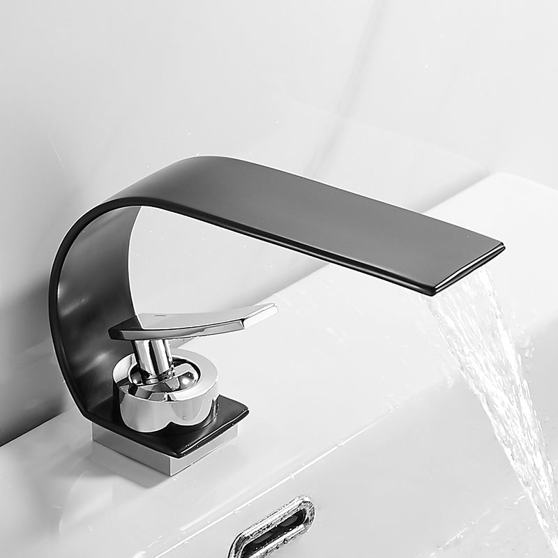 Lisslune | Unique bathroom waterfall faucet brass sink tap