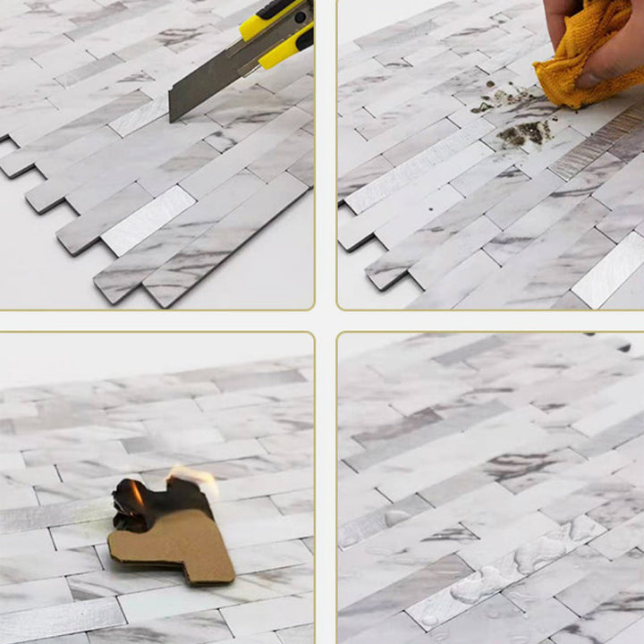 Lisslune | Waterproof Peel & Stick Subway Tile Square Subway Tile Wallpaper