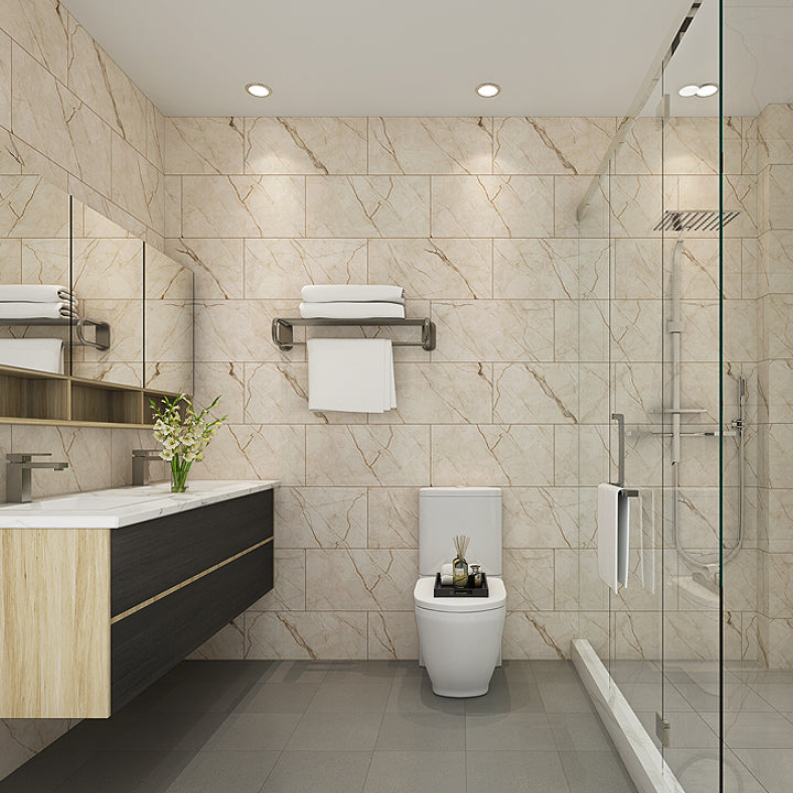 Lisslune | Individual Tiles Wallpaper Rectangular Shape Peel and Stick Wall Tile with Waterproof