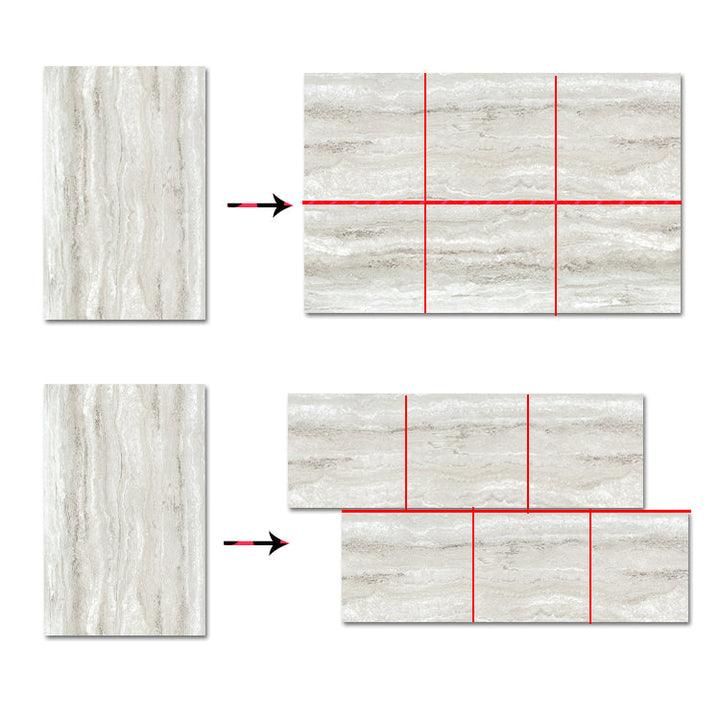 Lisslune | Individual Tiles Wallpaper Rectangular Shape Peel and Stick Wall Tile with Waterproof