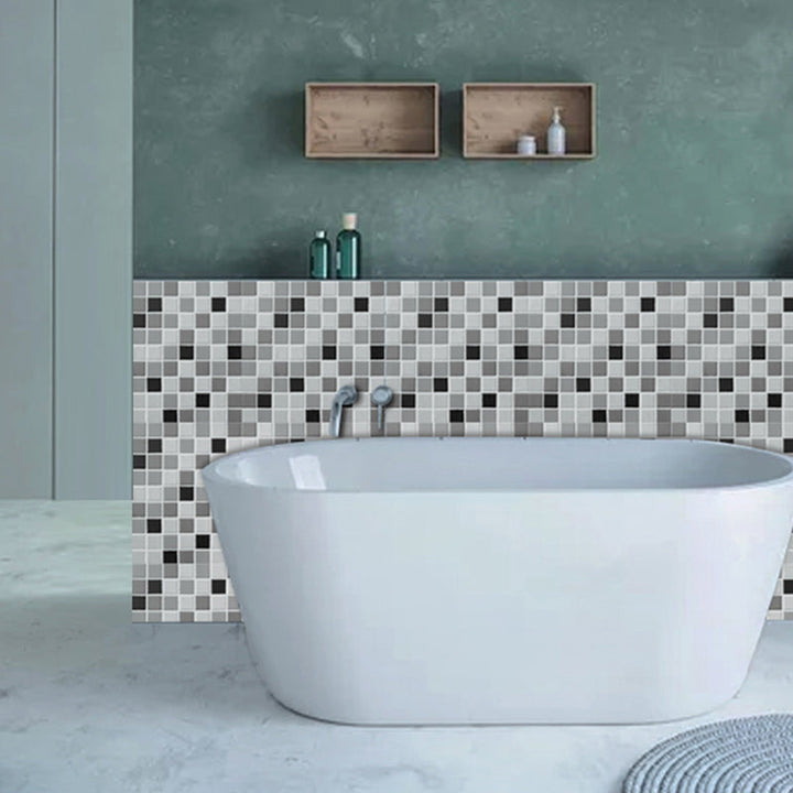 Lisslune | PVC Peel & Stick Mosaic Tile Square Shape Mosaic Tiles Wallpaper