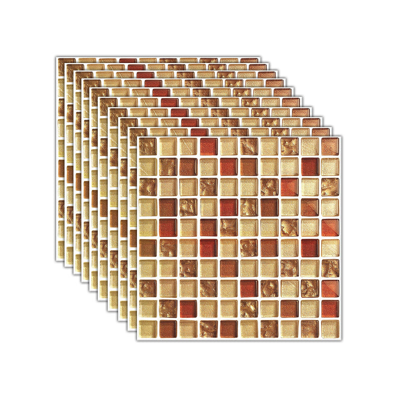 Lisslune | Mosaic Tile Wallpaper PVC Waterproof Peel and Stick Wall Tile with Square Shape