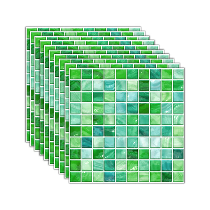 Lisslune | Mosaic Tile Wallpaper PVC Waterproof Peel and Stick Wall Tile with Square Shape