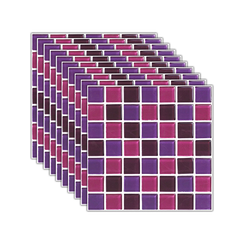 Lisslune | Mosaic Tile Wallpaper PVC Waterproof Peel and Stick Wall Tile with Square Shape