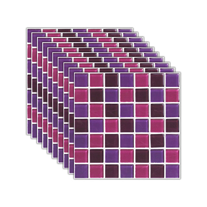 Lisslune | Mosaic Tile Wallpaper PVC Waterproof Peel and Stick Wall Tile with Square Shape