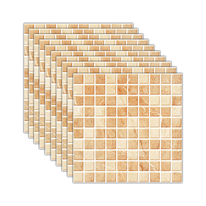 Lisslune | Mosaic Tile Wallpaper PVC Waterproof Peel and Stick Wall Tile with Square Shape