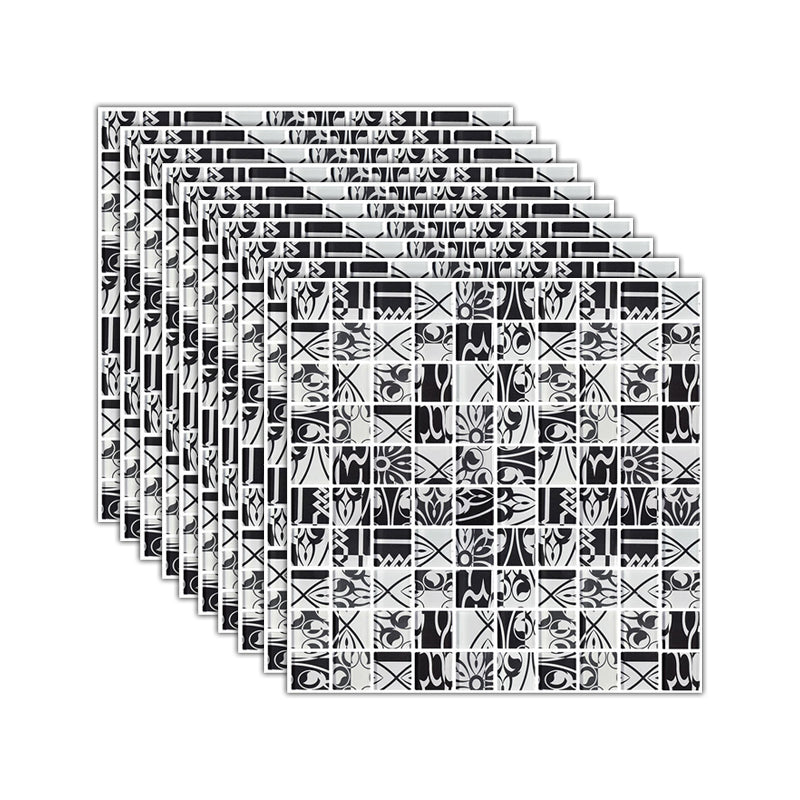 Lisslune | Mosaic Tile Wallpaper PVC Waterproof Peel and Stick Wall Tile with Square Shape