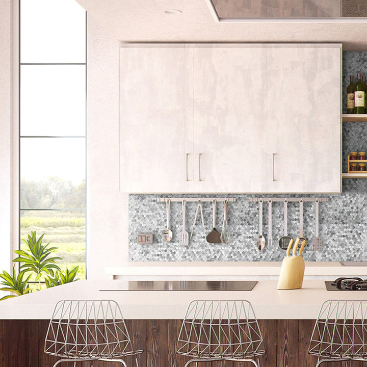 Lisslune | Mosaic Tiles - Waterproof Peel and Stick Wall Tile with Hexagonal Shape