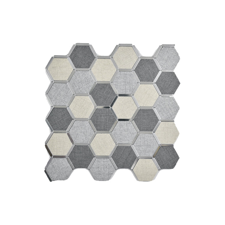 Lisslune | Mosaic Tile Wallpaper Hexagonal Shape Peel and Stick Backsplash