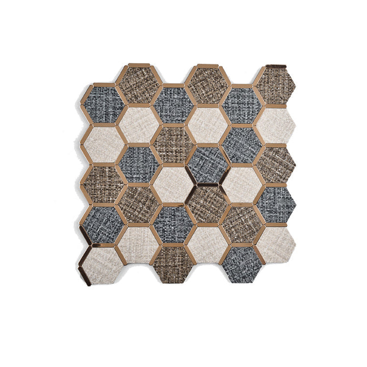 Lisslune | Mosaic Tile Wallpaper Hexagonal Shape Peel and Stick Backsplash