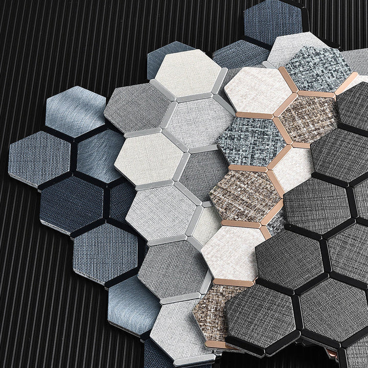 Lisslune | Mosaic Tile Wallpaper Hexagonal Shape Peel and Stick Backsplash