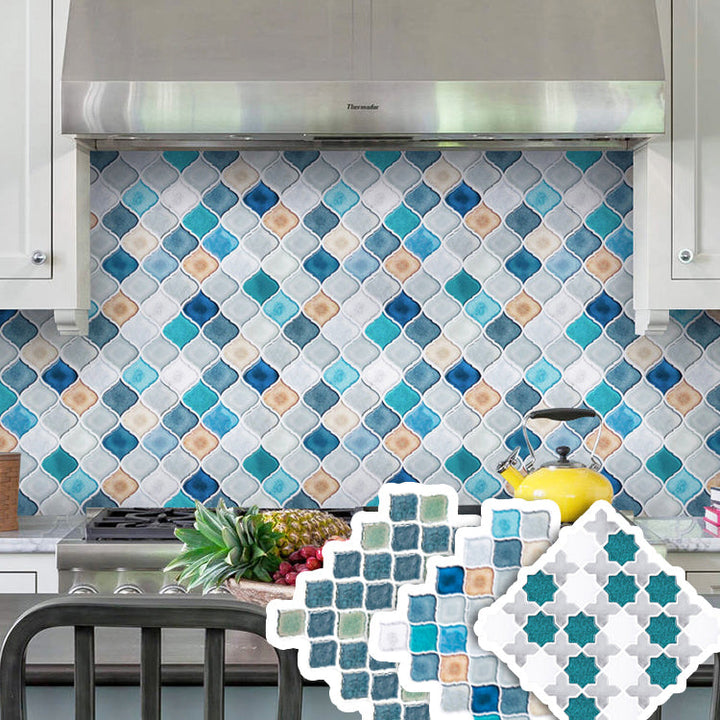 Lisslune | Plastic Peel & Stick Mosaic Tiles Waterproof Mosaic Tiles Wallpaper