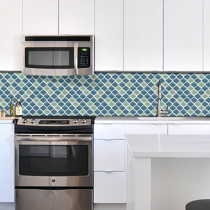 Lisslune | Plastic Peel & Stick Mosaic Tiles Waterproof Mosaic Tiles Wallpaper