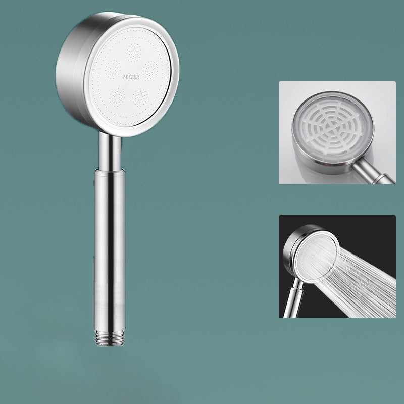 Lisslune | Modern Shower Head Stainless Steel Round Metal Handheld Shower Head