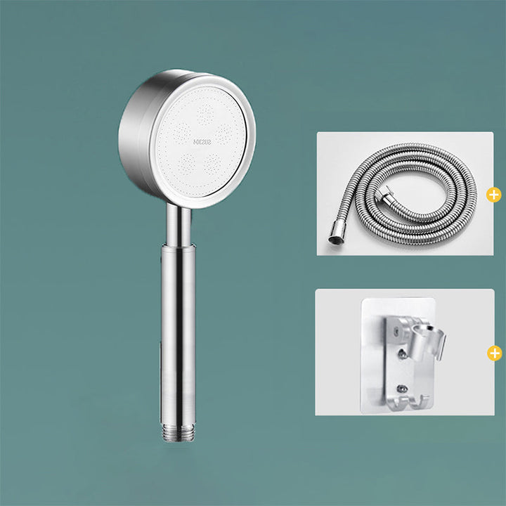 Lisslune | Modern Shower Head Stainless Steel Round Metal Handheld Shower Head