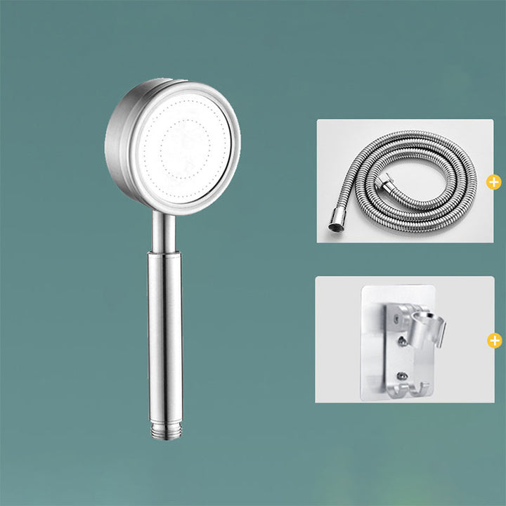 Lisslune | Modern Shower Head Stainless Steel Round Metal Handheld Shower Head