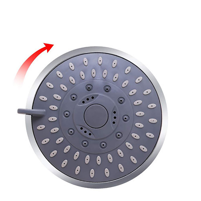 Lisslune | 5 Sprays Showerhead Wall Mount Silver Round Fixed Showerhead