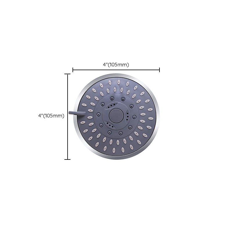 Lisslune | 5 Sprays Showerhead Wall Mount Silver Round Fixed Showerhead