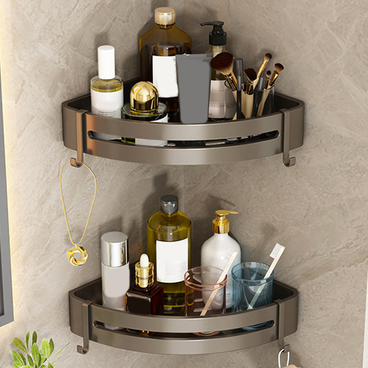 Lisslune | Contemporary Bathroom Accessory Set 3-piece Bath Shelf with Hooks