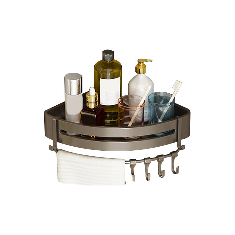 Lisslune | Contemporary Bathroom Accessory Set 3-piece Bath Shelf with Hooks
