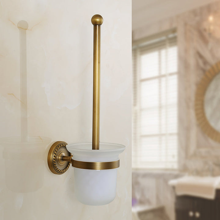 Lisslune | Brass Traditional Bathroom Accessory Set Vintage Bronze Bath Shelf/Towel Holder/Bathrobe Hook