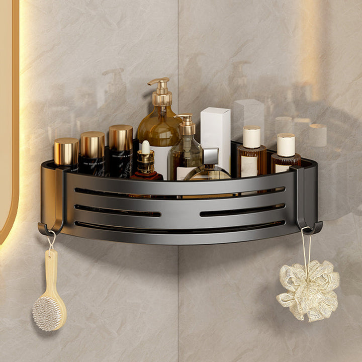 Lisslune | 3-piece bathroom accessory set Contemporary aluminum bathroom shelf