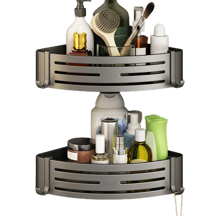 Lisslune | 3-piece bathroom accessory set Contemporary aluminum bathroom shelf