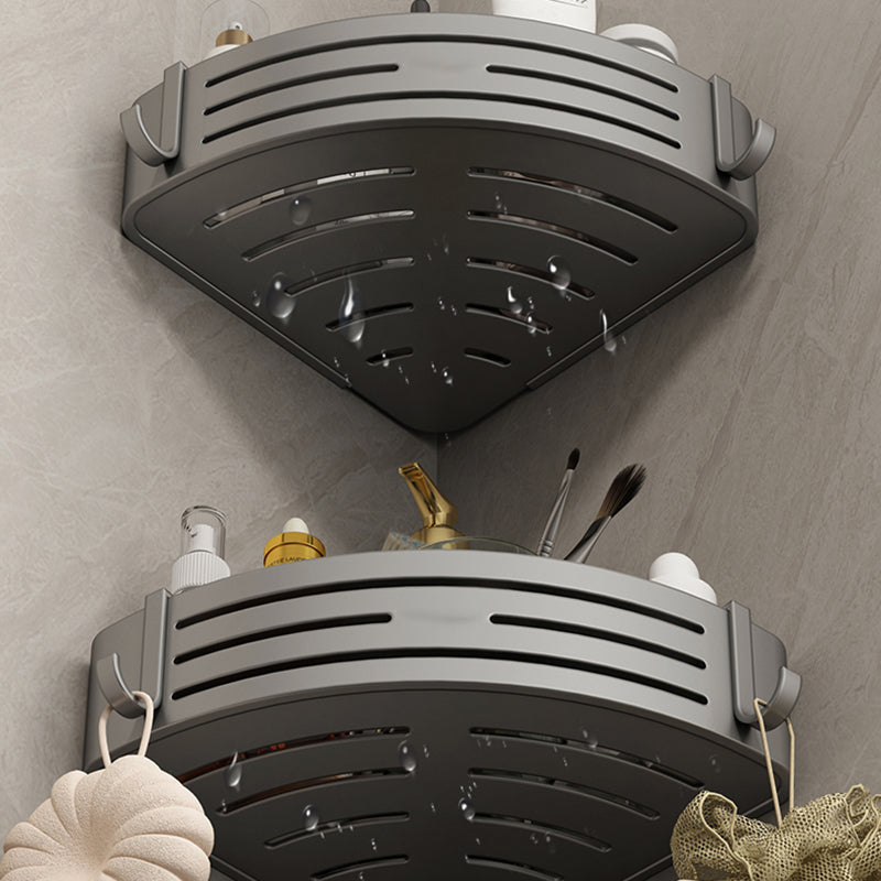 Lisslune | 3-piece bathroom accessory set Contemporary aluminum bathroom shelf
