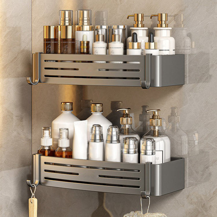Lisslune | 3-piece bathroom accessory set Contemporary aluminum bathroom shelf