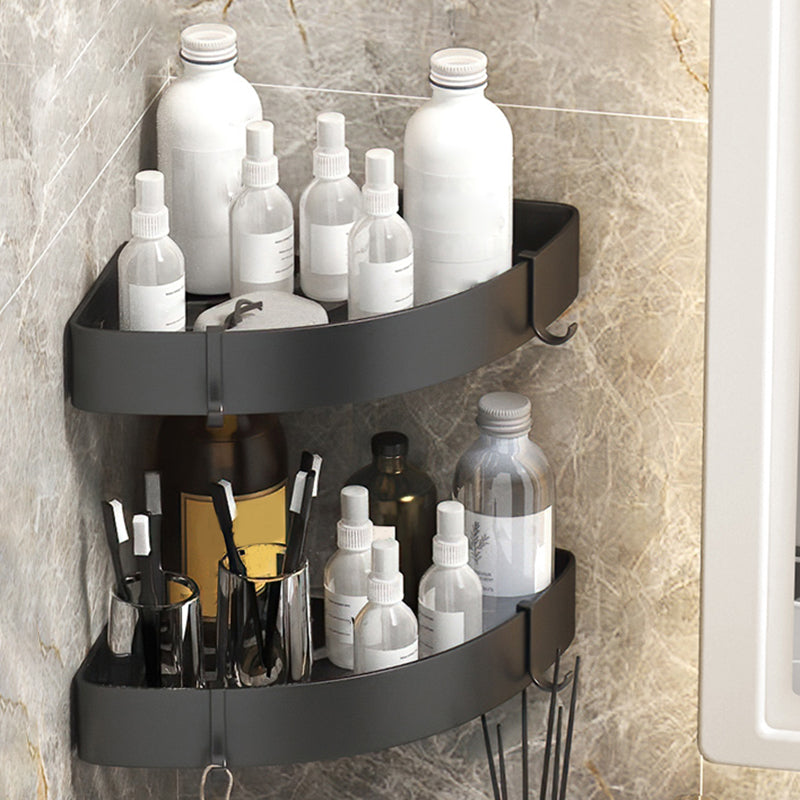 Lisslune | Modern 2/3-piece Bathroom Set Stainless Steel Triangle Bath Shelf made of Aluminum