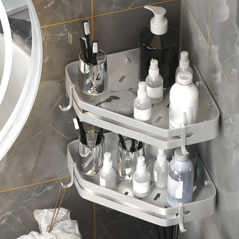 Lisslune | Modern 2/3-piece Bathroom Set Stainless Steel Triangle Bath Shelf made of Aluminum