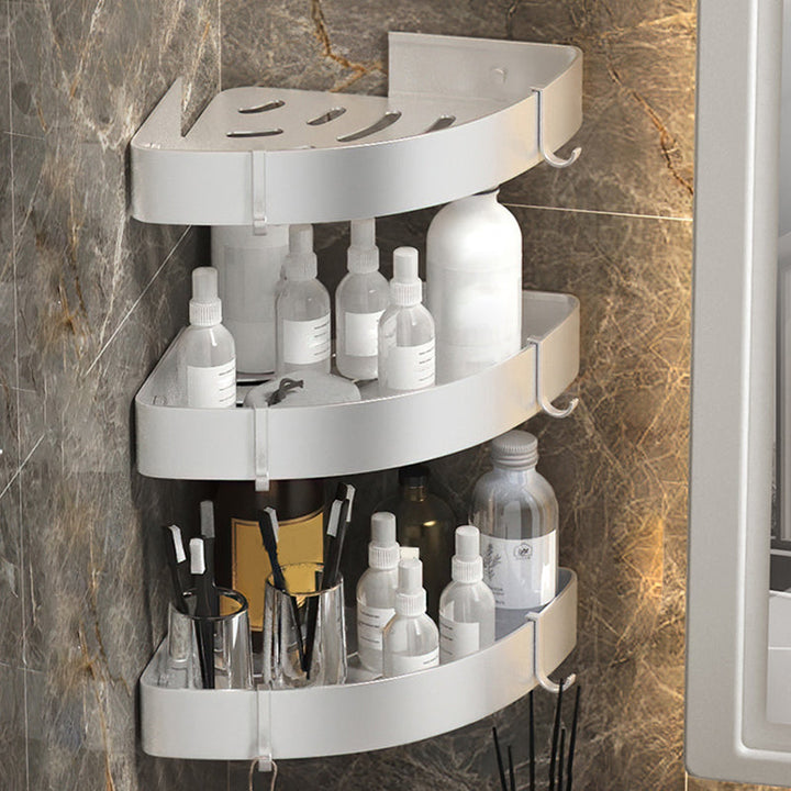Lisslune | Modern 2/3-piece Bathroom Set Stainless Steel Triangle Bath Shelf made of Aluminum