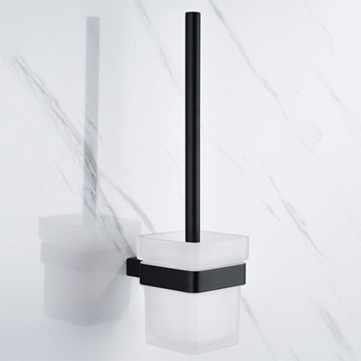 Lisslune | 5-piece Modernism Bath Accessory Set in Matte Black Stainless Steel