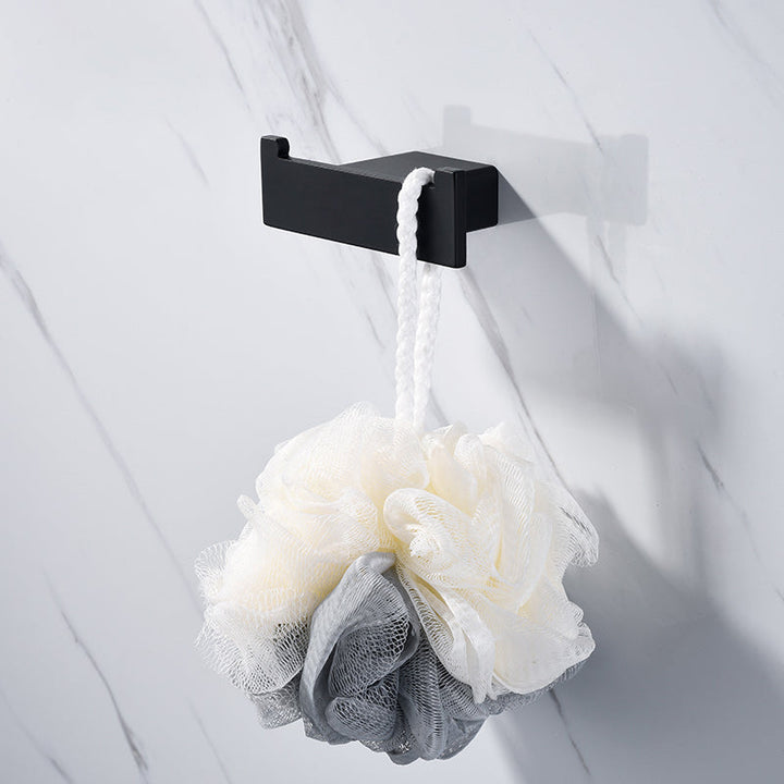 Lisslune | 5-piece Modernism Bathroom Accessory Set in Matte Black Stainless Steel