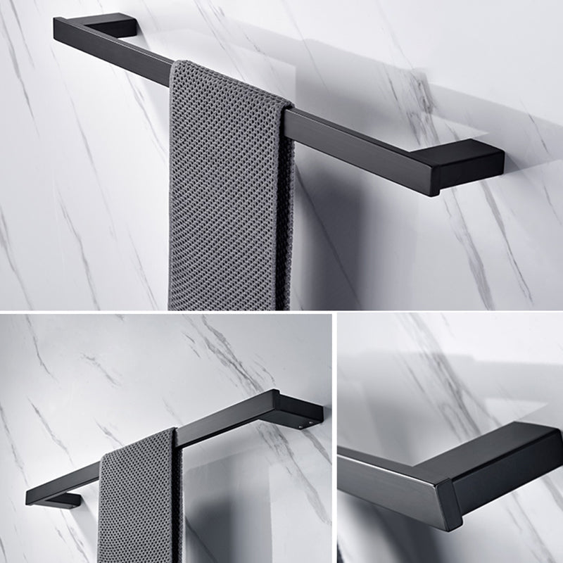Lisslune | 5-piece Modernism Bathroom Accessory Set in Matte Black Stainless Steel