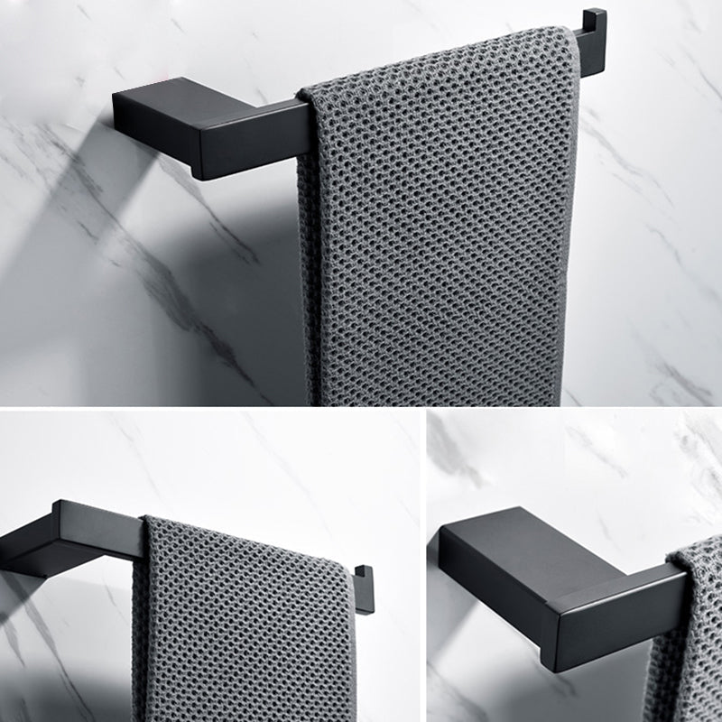 Lisslune | 5-piece Modernism Bathroom Accessory Set in Matte Black Stainless Steel