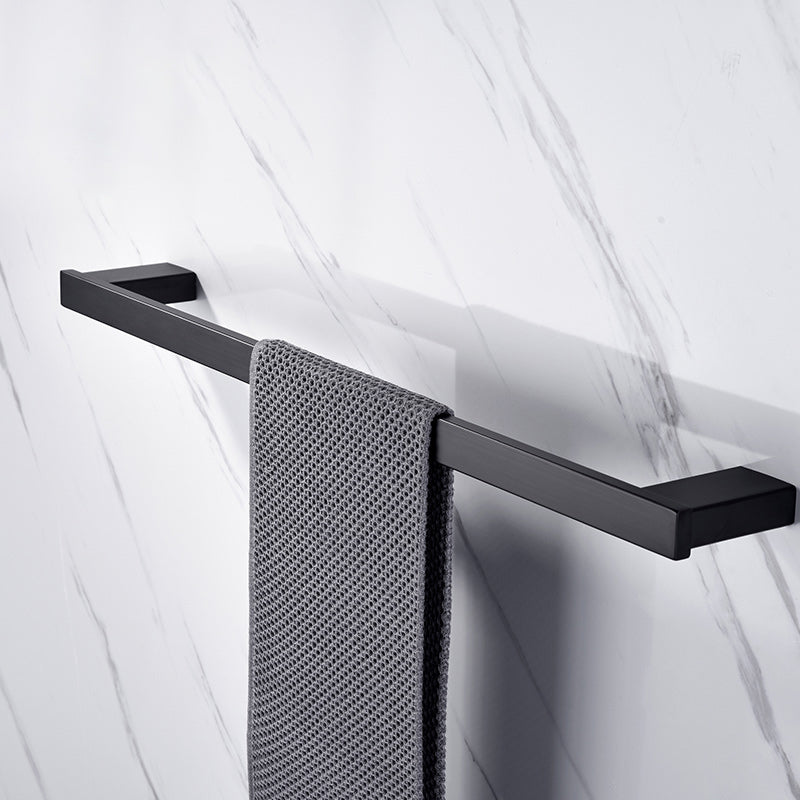 Lisslune | 5-piece Modernism Bath Accessory Set in Matte Black Stainless Steel